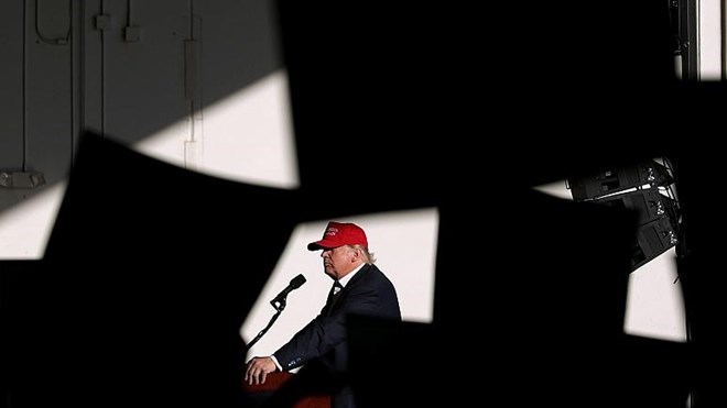 Donald Trump holds a campaign rally at the Minneapolis-Saint Paul International Airport on Nov. 6, 2016. -CopyrightChip Somodevilla Getty Images file